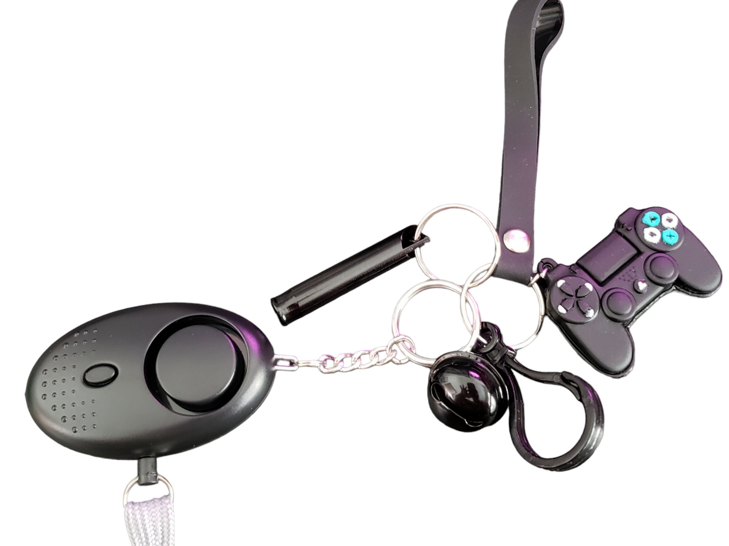 Green, Red or Black Gamer Kids Safety Keychains