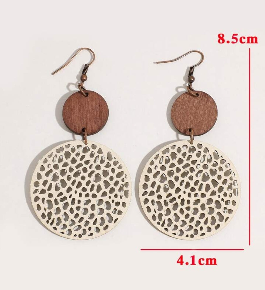 Hollow Round Drop Earrings