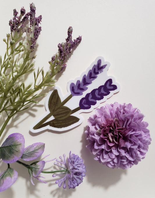 Lavender Floral Sticker