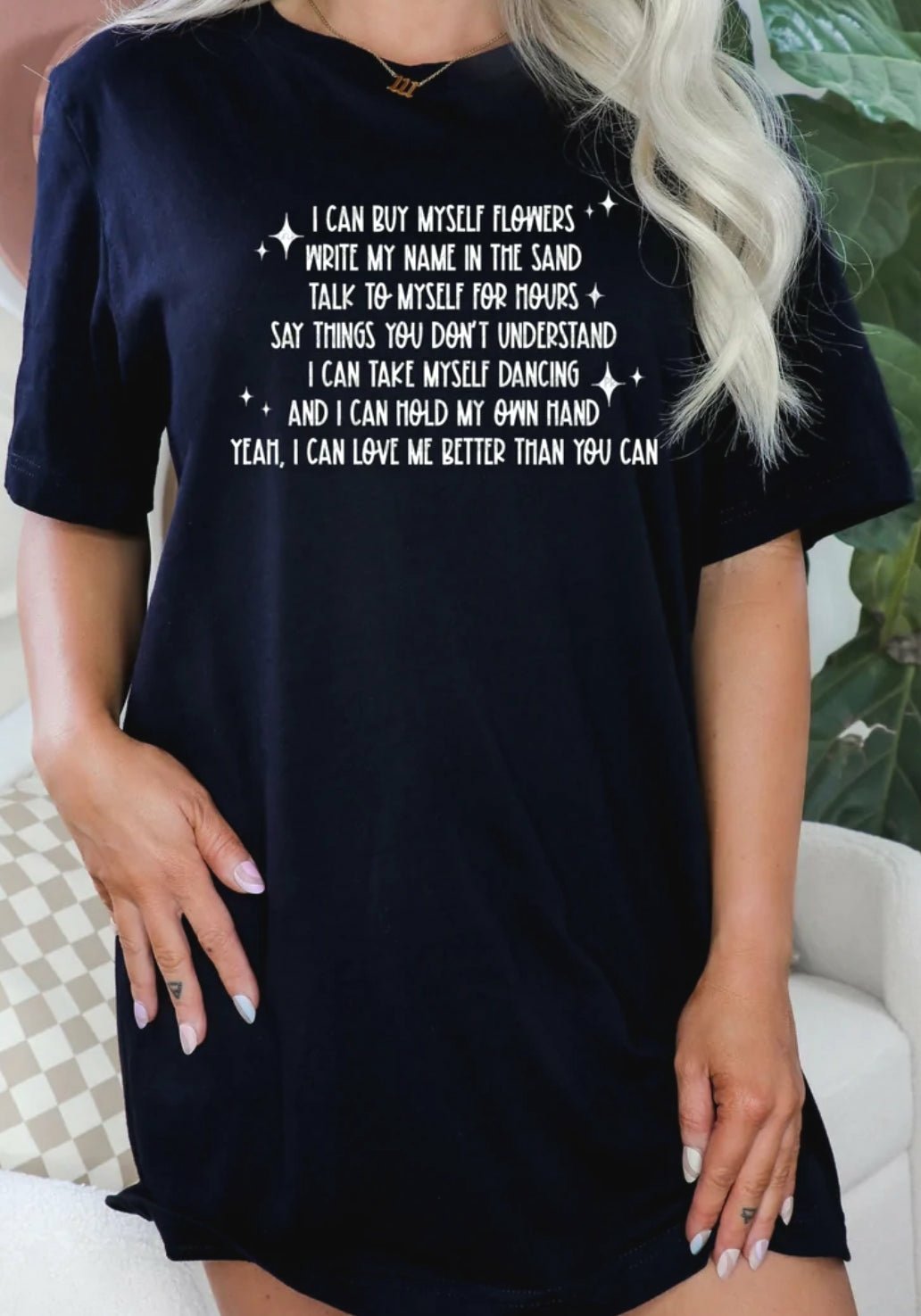 "I can buy myself flowers..." Black Unisex Tshirts