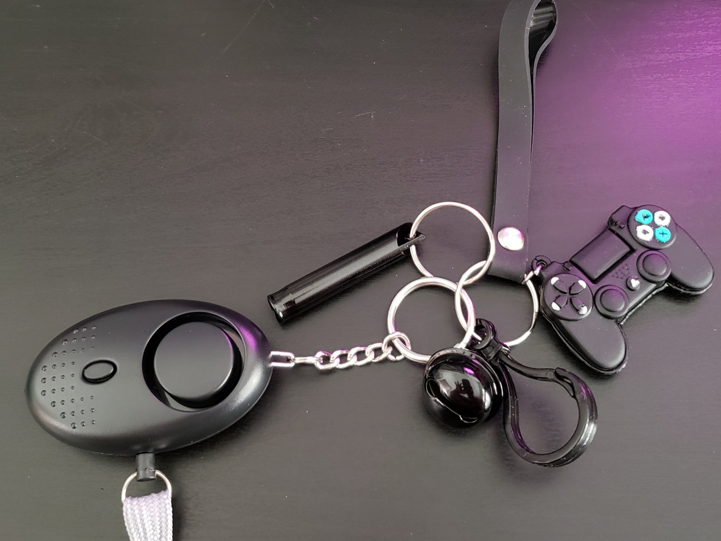 Green, Red or Black Gamer Kids Safety Keychains