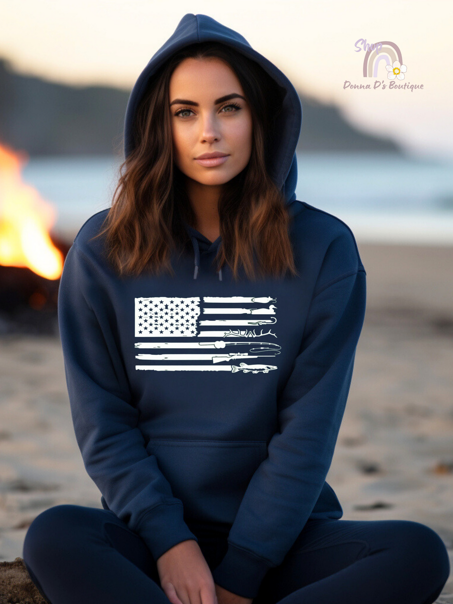 Hunting & Fishing Flag Unisex Hoodie