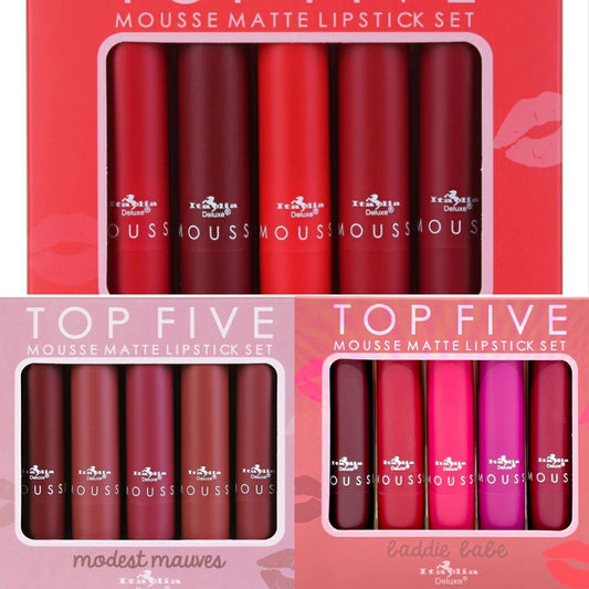Mousse Matte 5pc Lipstick Set