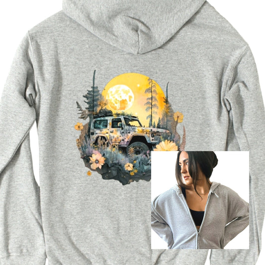 Jeep Gray Zipper Hoodie