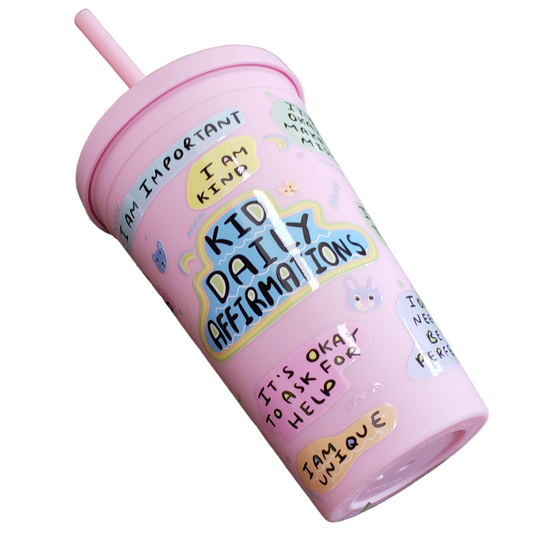 Kid Daily Affirmations - 16oz Pink or Blue Tumbler