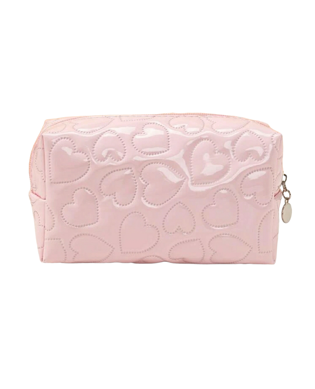 Pink Heart Quilted Makeup Bags