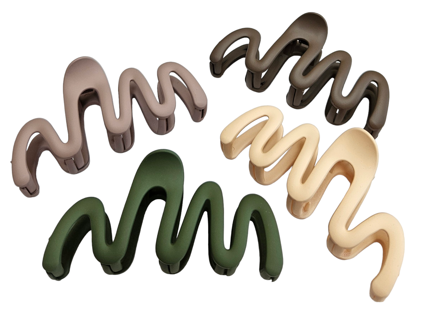 Wavy Hair Claw Clips - 4pcs Set