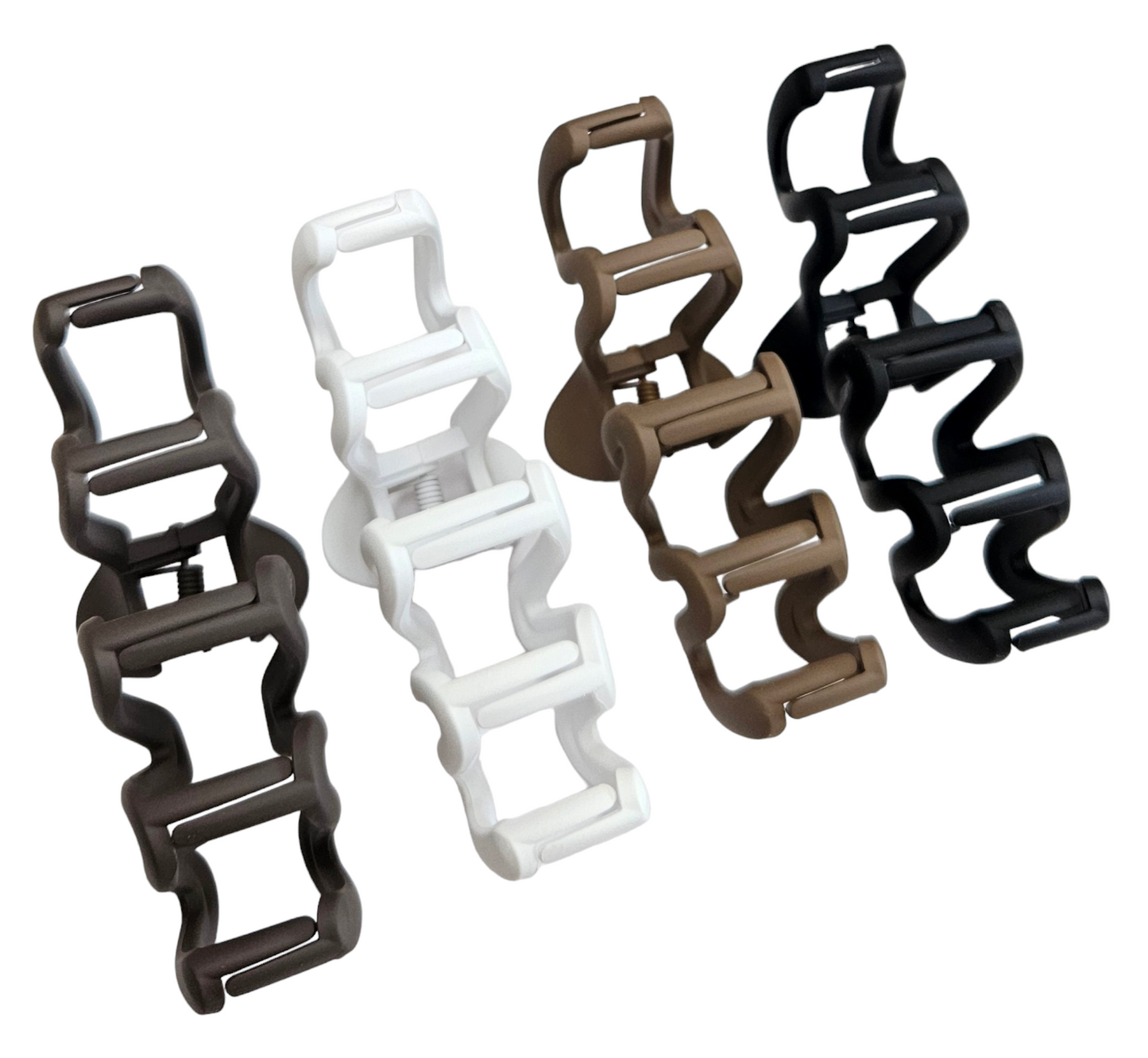 Wavy Hair Claw Clips - 4pcs Set