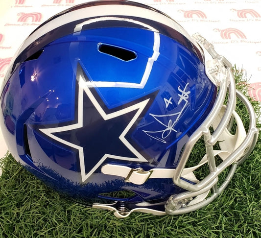 DAK PRESCOTT AUTOGRAPHED  COWBOYS  FULL SIZE  HELMET BECKETT HOLOGRAM