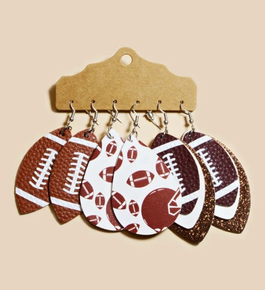 Football Earrings (3-Pair Set)