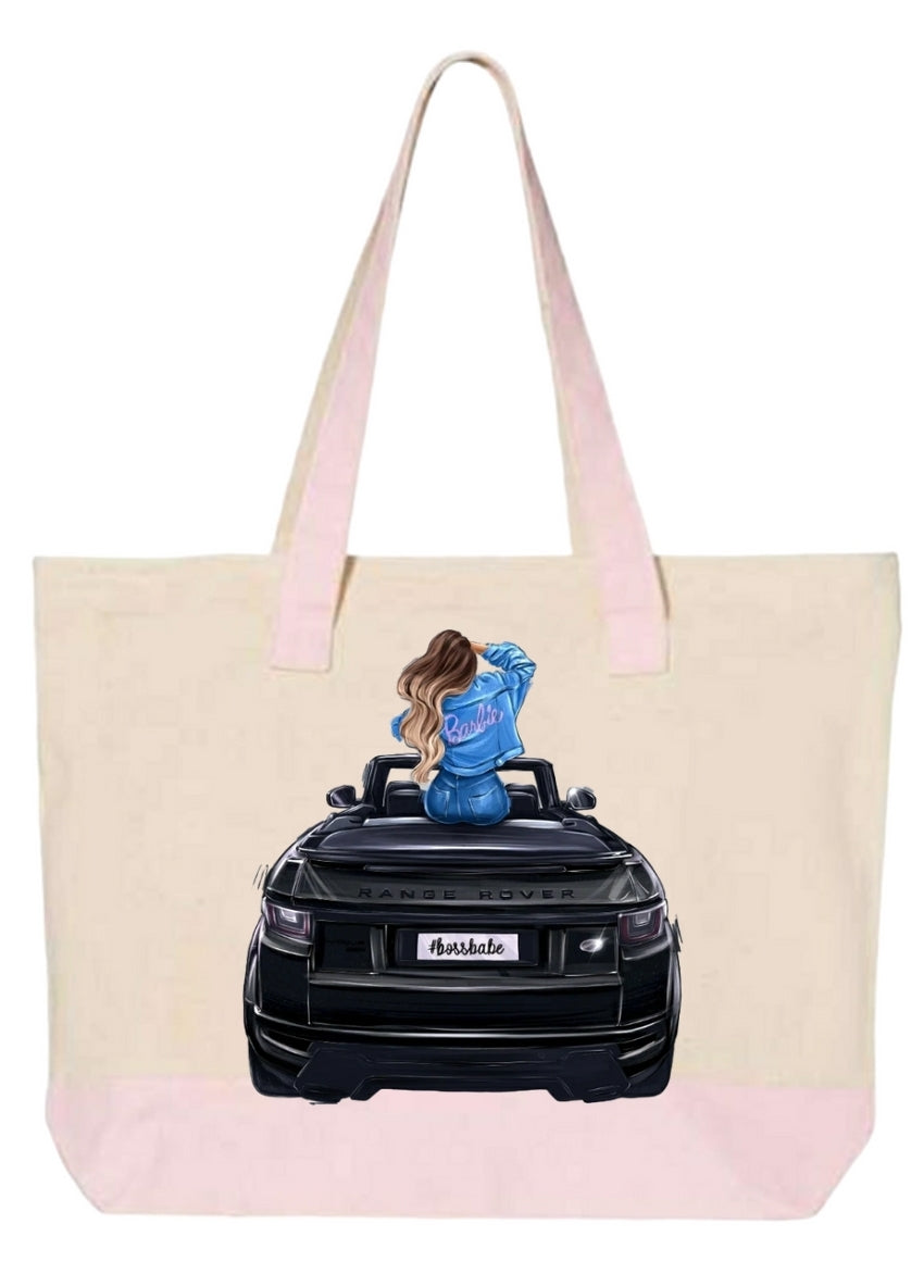 Modern Barbie Zippered Tote