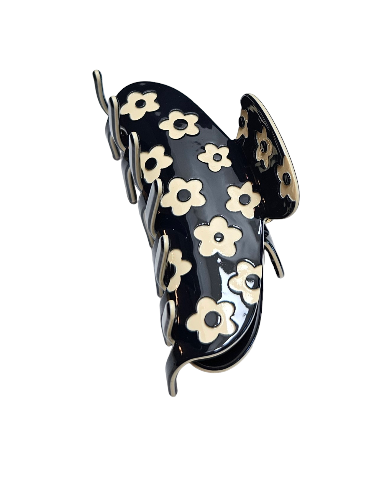 Midnight Blue Daisy Hair Claw Clip