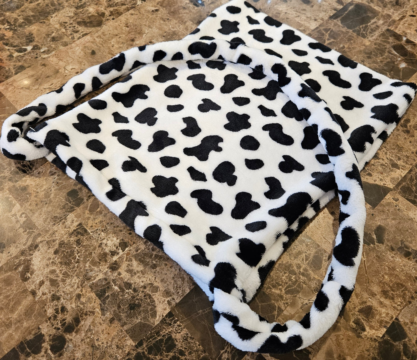 Boujee Heifer Cow Pattern Shoulder Bag