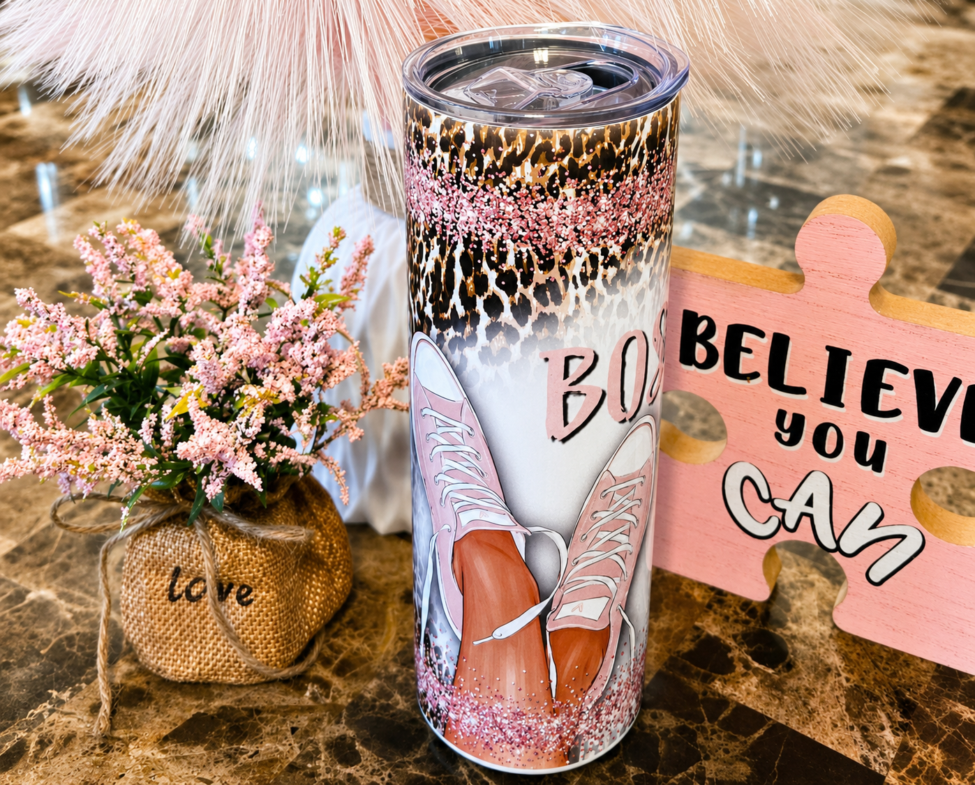 Pink Boss Babe 20oz Tumbler