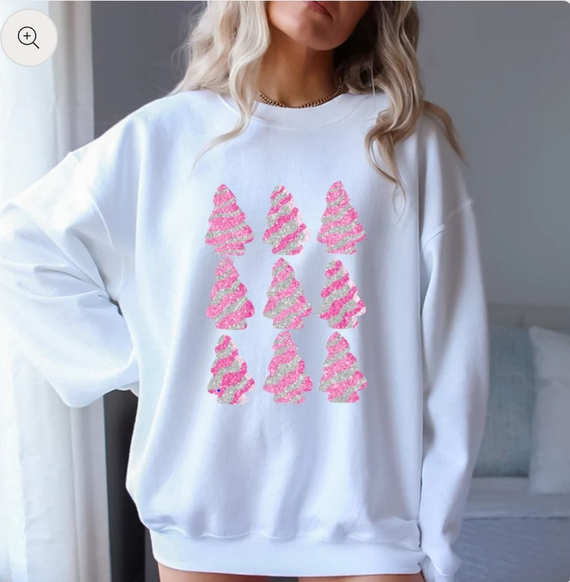 Glitter Cakes White Unisex Crewneck Sweatshirt