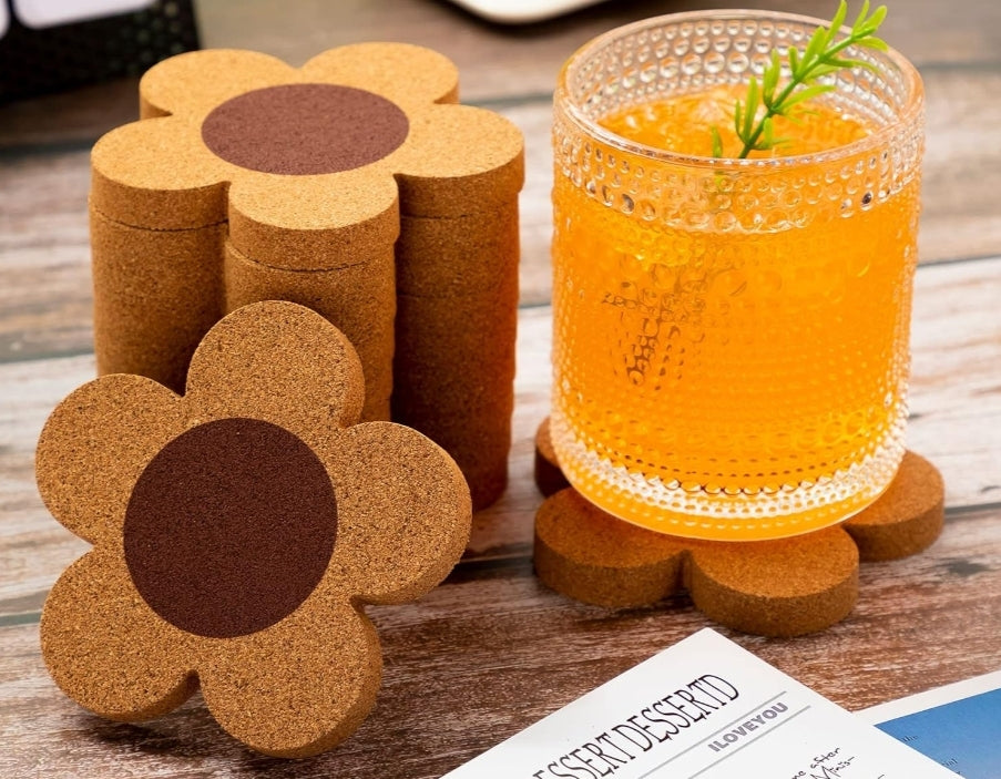 Daisy Flower Cork Coaster