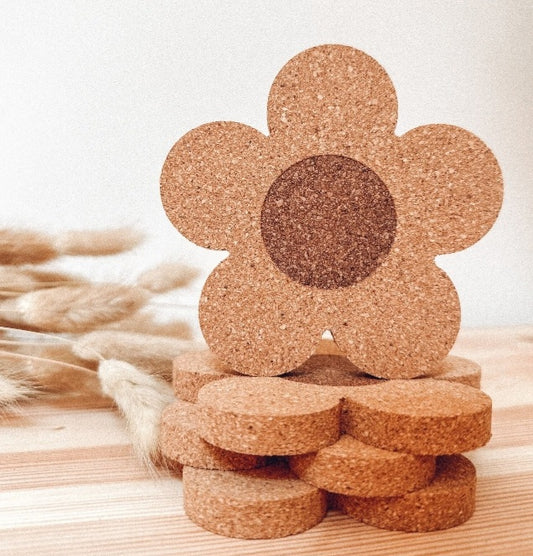 Daisy Flower Cork Coaster