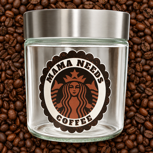 16oz MAMA NEEDS COFFEE Jar/Canister
