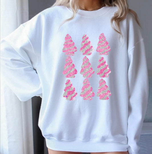 Glitter Cakes White Unisex Crewneck Sweatshirt