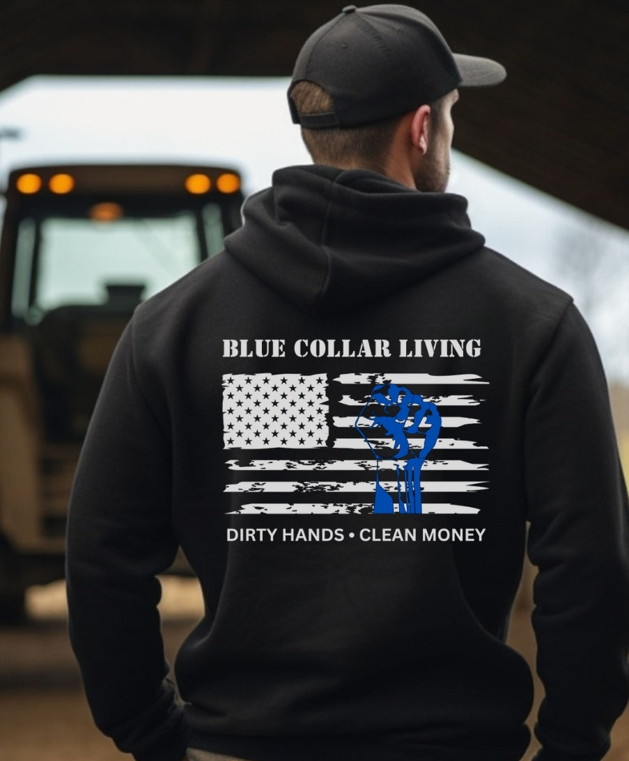BLUE COLLAR LIVING Black Unisex Hoodie