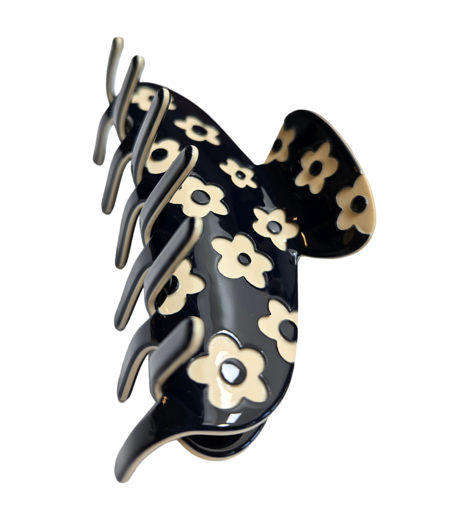 Midnight Blue Daisy Hair Claw Clip