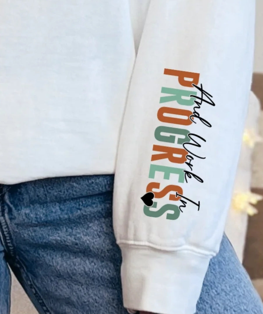 KINDNESS or ALLOWED White Unisex Crewneck Sweatshirt