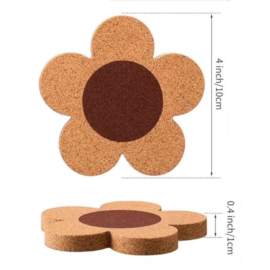 Daisy Flower Cork Coaster