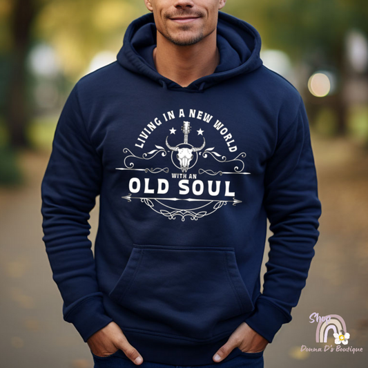 New World Old Soul Navy Unisex Hoodie
