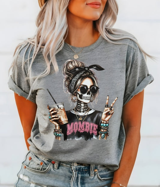 MOMBIE Heather Gray Unisex Tshirt