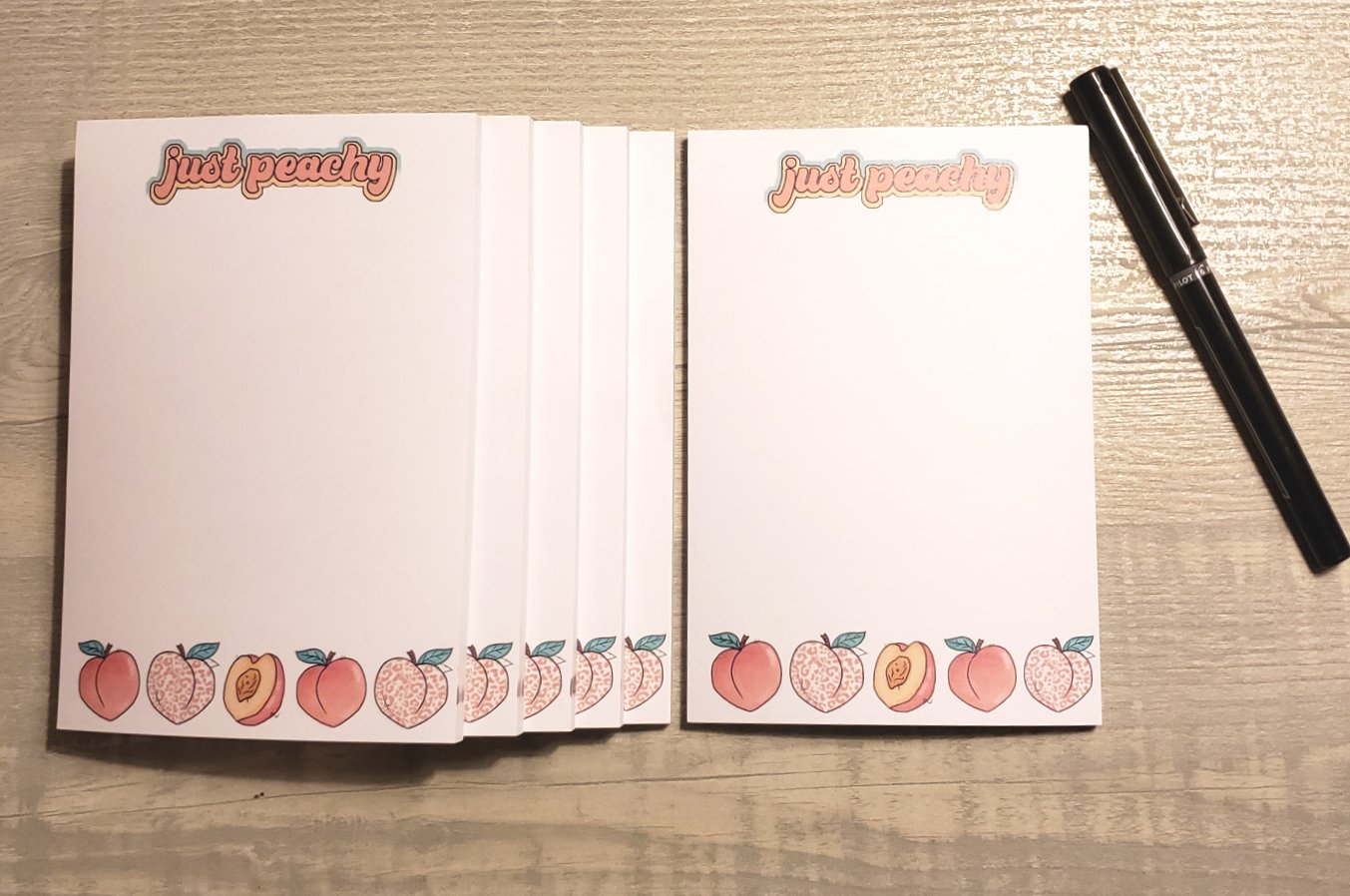 4" x 6" Just Peachy 🍑 Sticky Post-it Notes