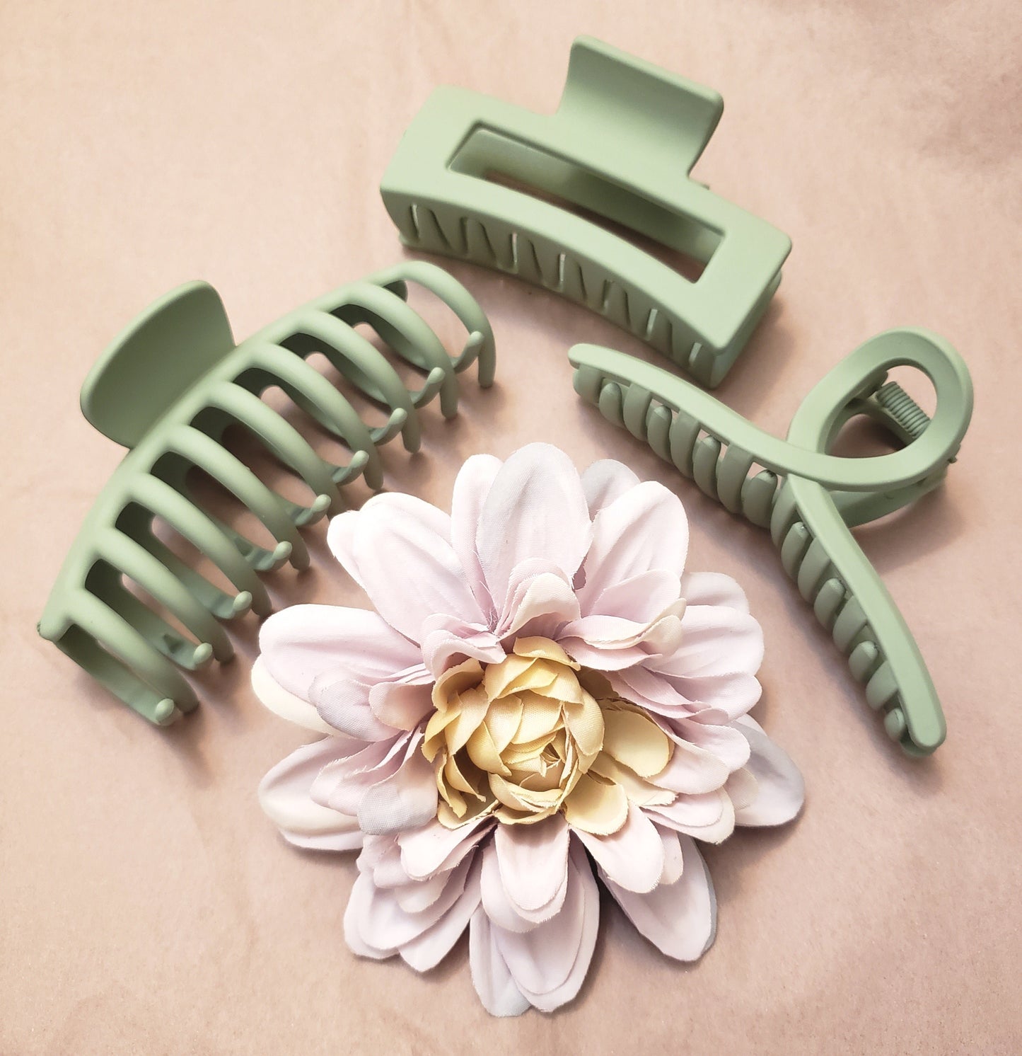 Matte Hair Claw Clips -  3pc Sets