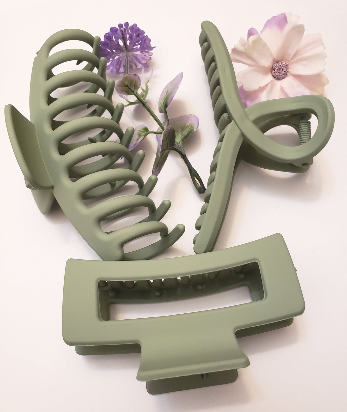 Matte Hair Claw Clips -  3pc Sets