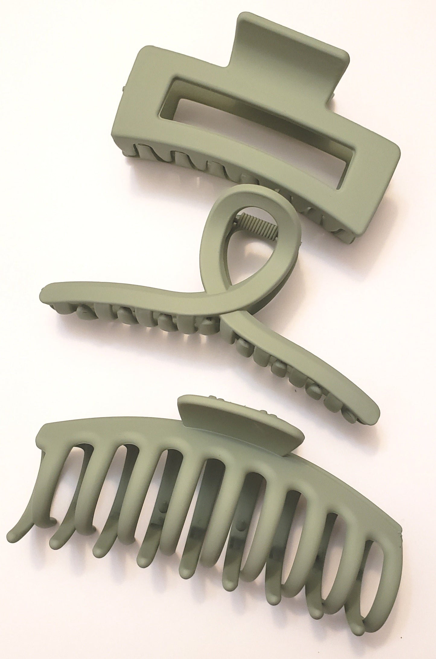 Matte Hair Claw Clips -  3pc Sets