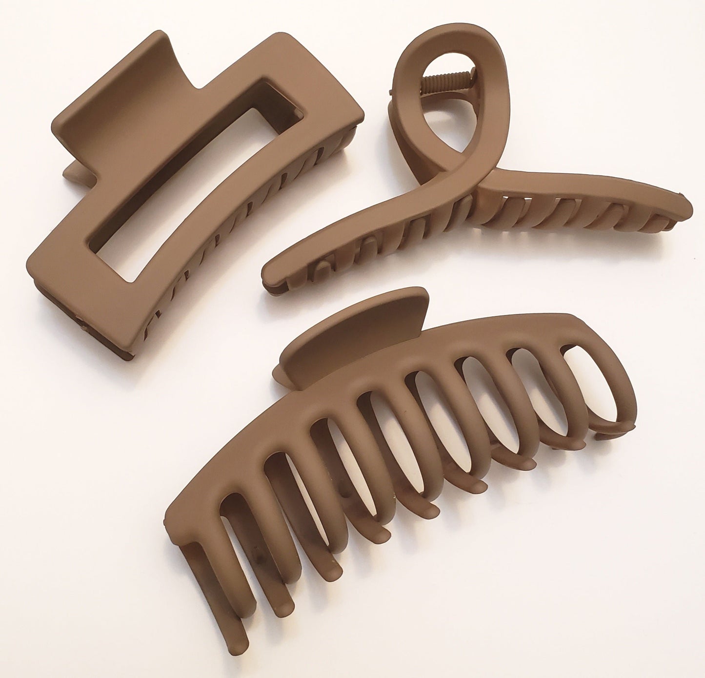 Matte Hair Claw Clips -  3pc Sets