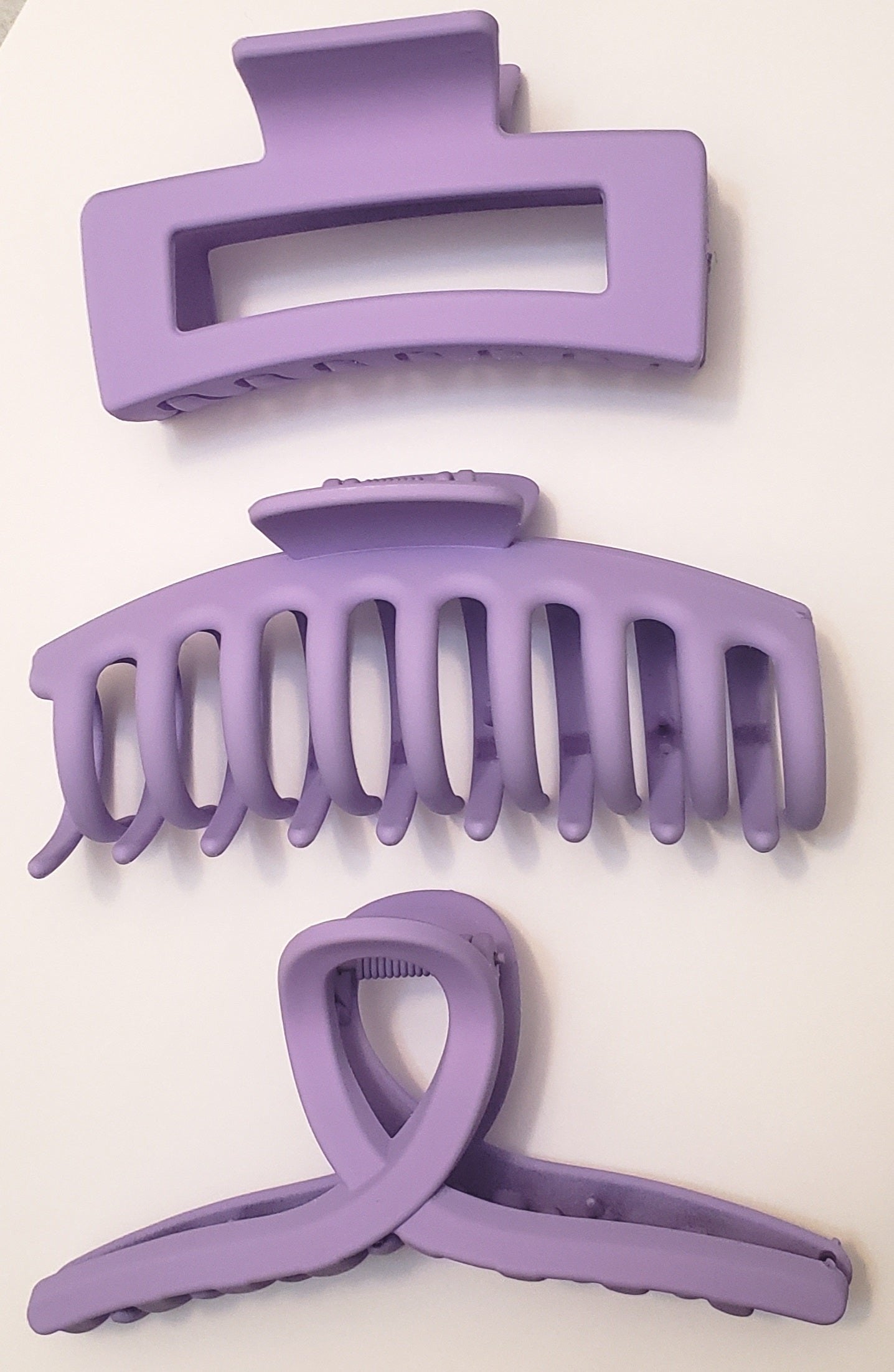 Matte Hair Claw Clips -  3pc Sets
