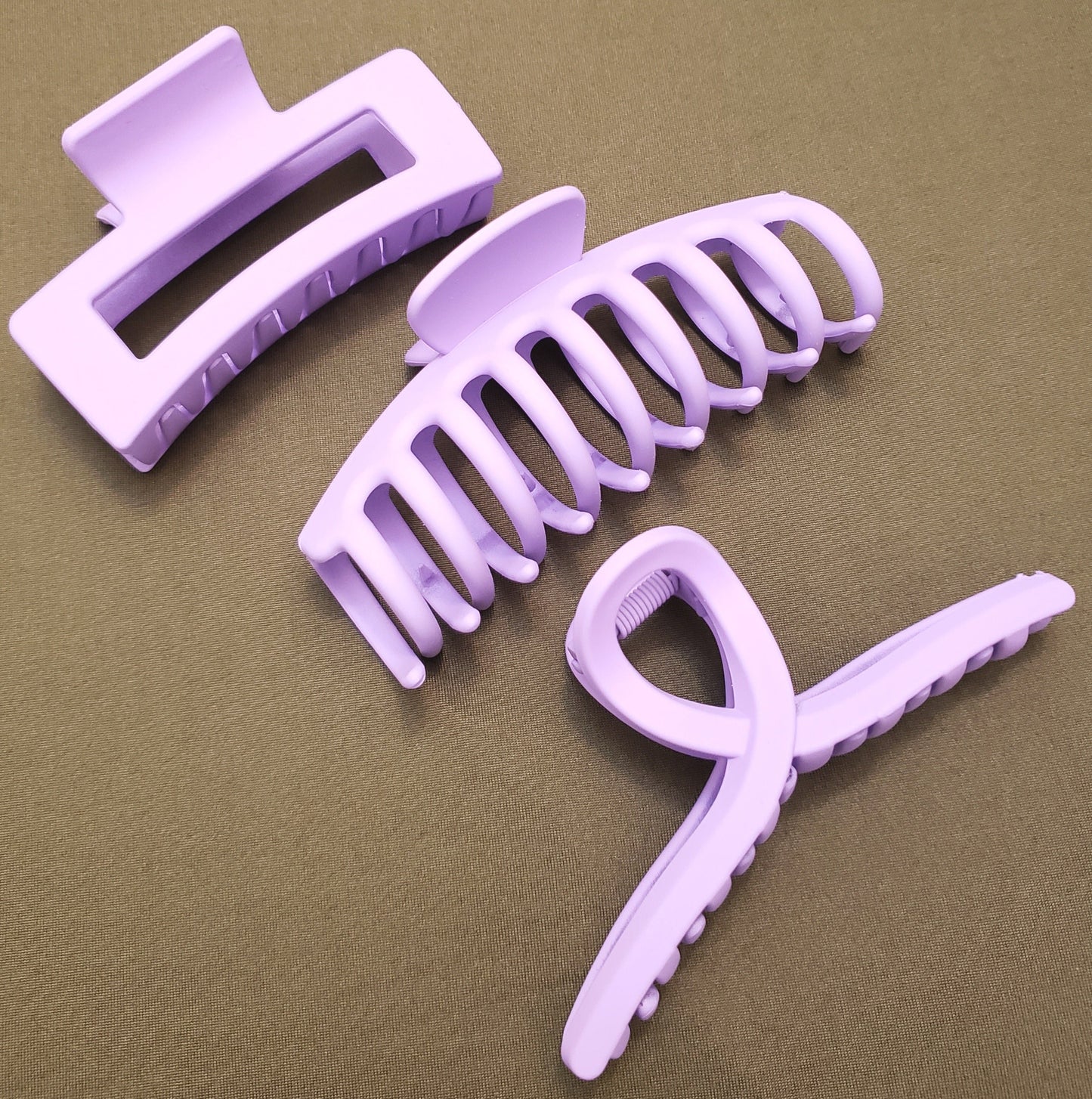Matte Hair Claw Clips -  3pc Sets