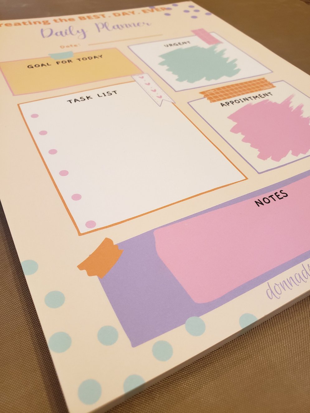 Creating the BEST. DAY. EVER. Jumbo Daily Planner
