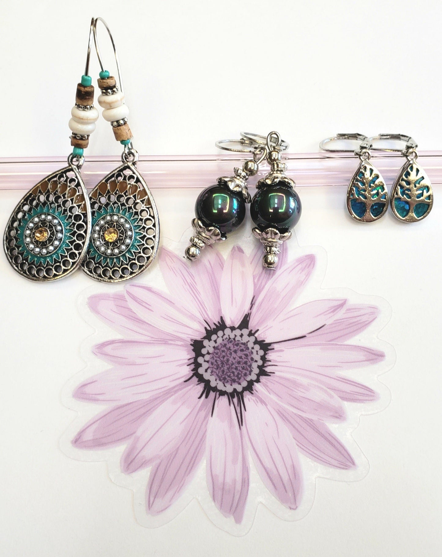 Boho Ethnic Waterdrop Earrings 3pc Set