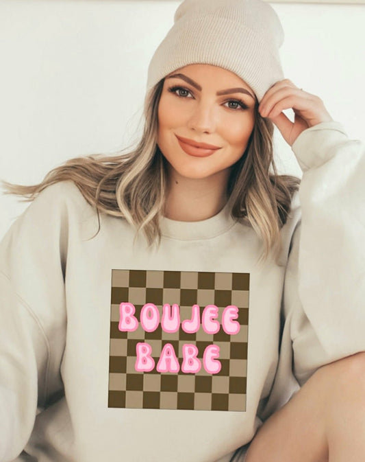 Boujee Babe Sand Unisex Crewneck