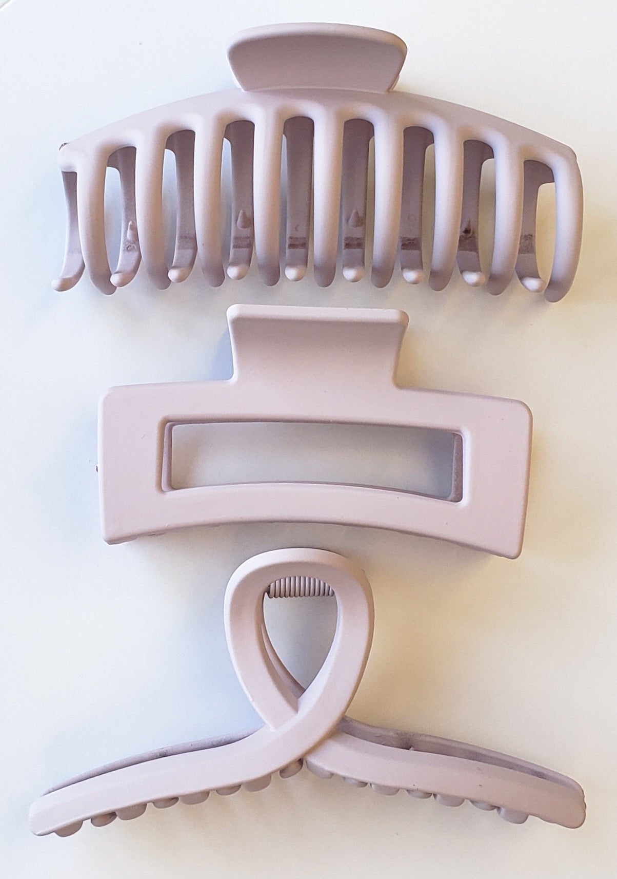 Matte Hair Claw Clips -  3pc Sets