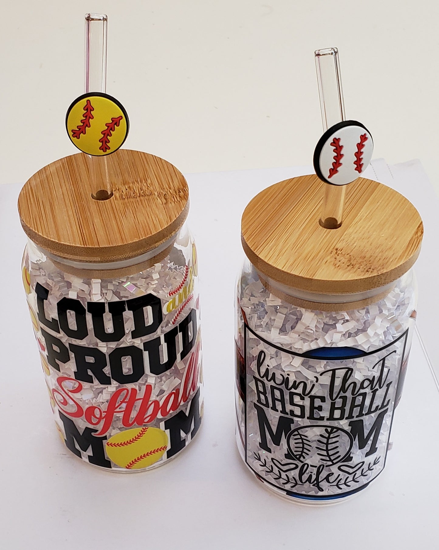Livin' That Baseball Mom Life - 16oz Glass Cup