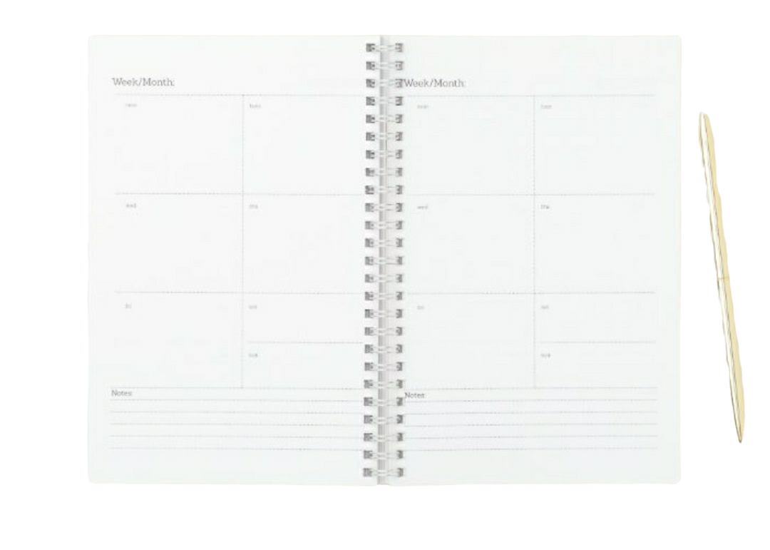 Manifest That Shit...  Hard Cover, White Spiral Planner