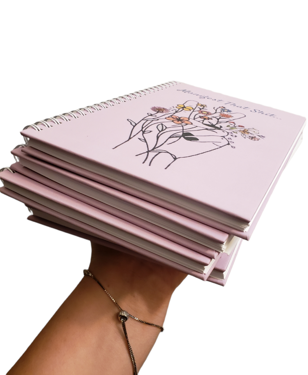 Manifest That Shit...  Hard Cover, White Spiral Planner