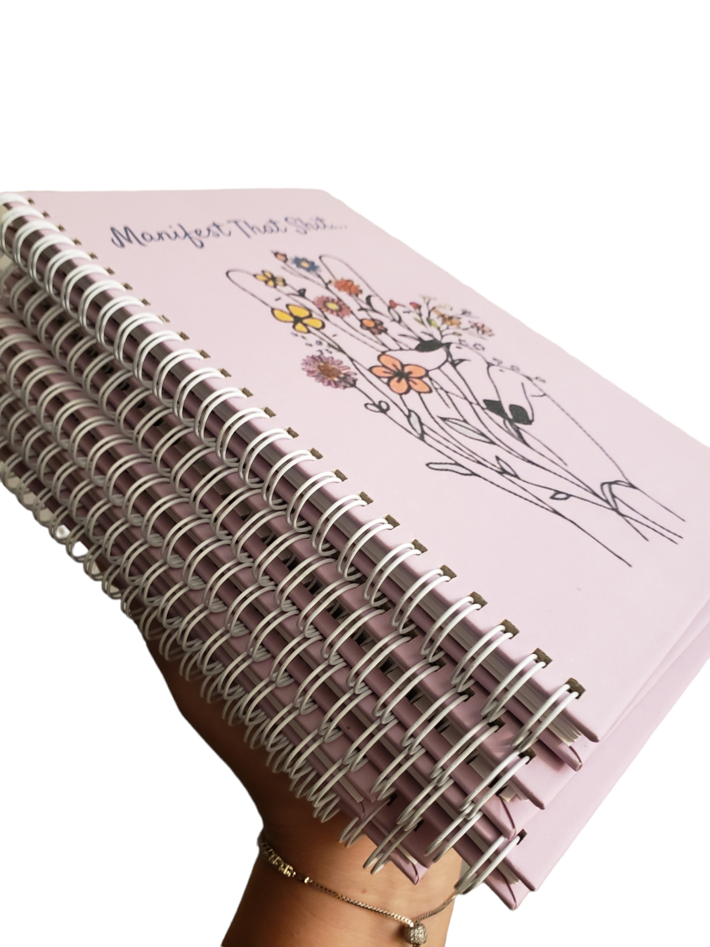 Manifest That Shit...  Hard Cover, White Spiral Planner