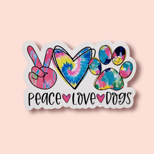 Peace Love Dogs Sticker