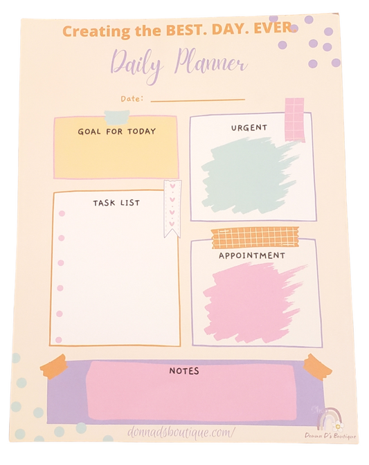 Creating the BEST. DAY. EVER. Jumbo Daily Planner