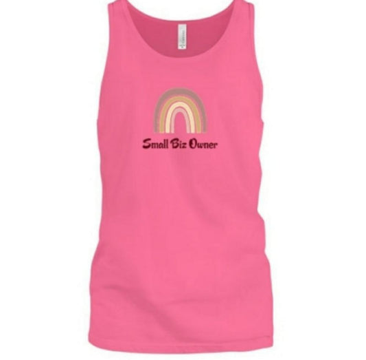 SMALL BIZ OWNER Boho Rainbow Tank Top