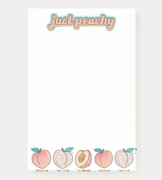 4" x 6" Just Peachy 🍑 Sticky Post-it Notes