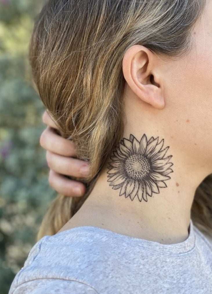 Sunflower Temporary Tattoo