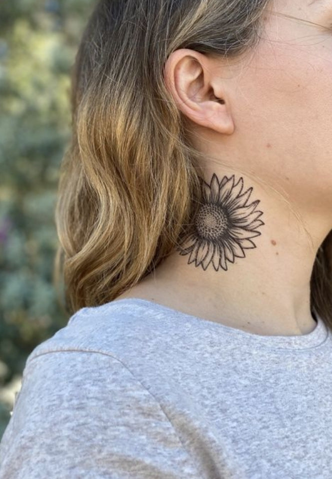 Sunflower Temporary Tattoo